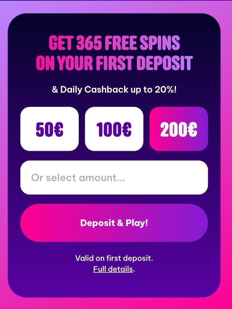 Berriez casino welcome bonus and deposit window