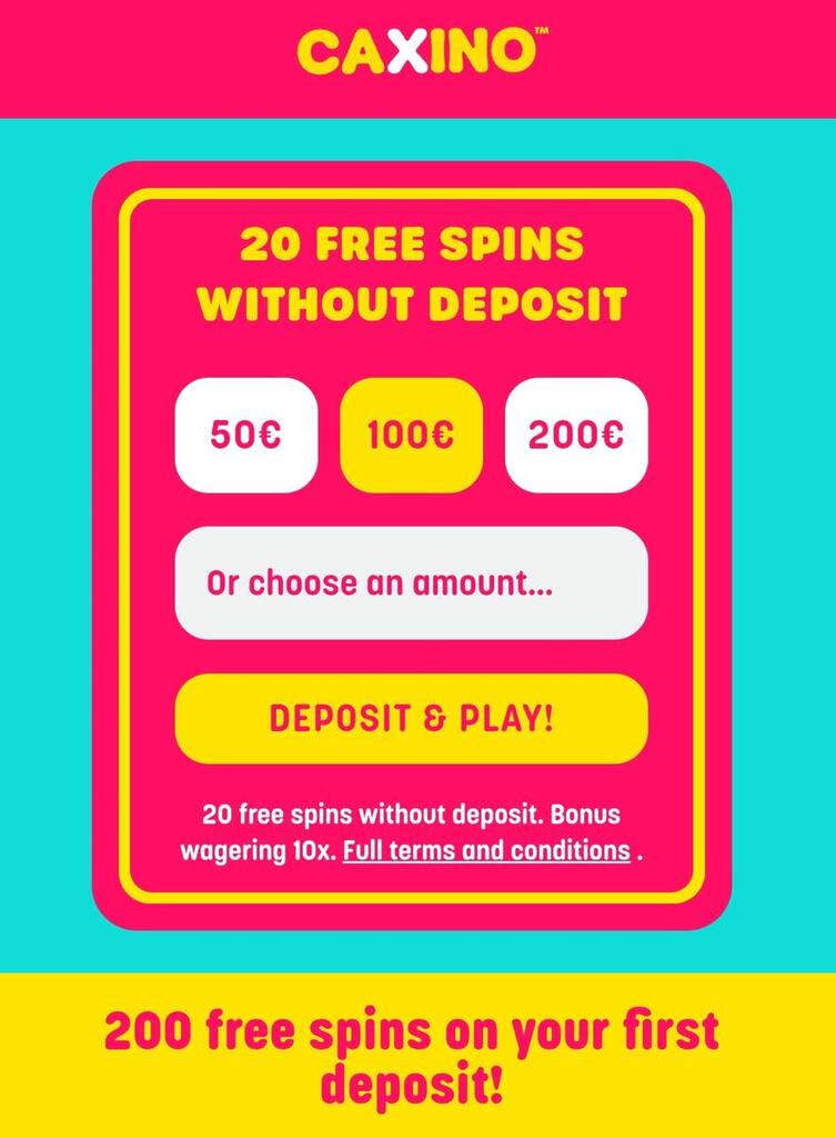 Caxino welcome bonus 