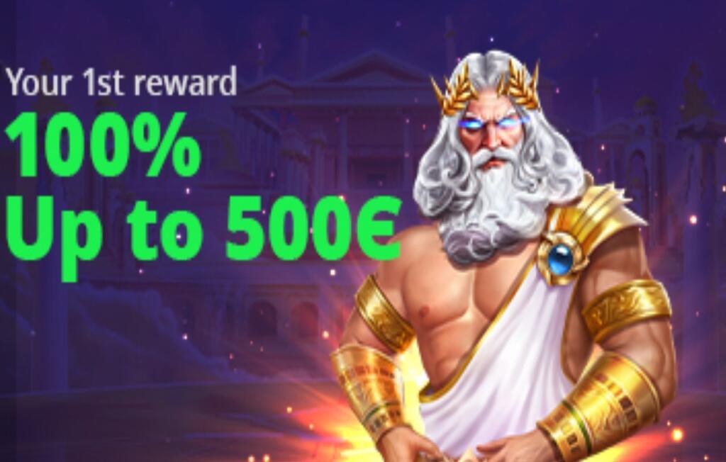 Aura Casino welcome bonus 100% up to 500€