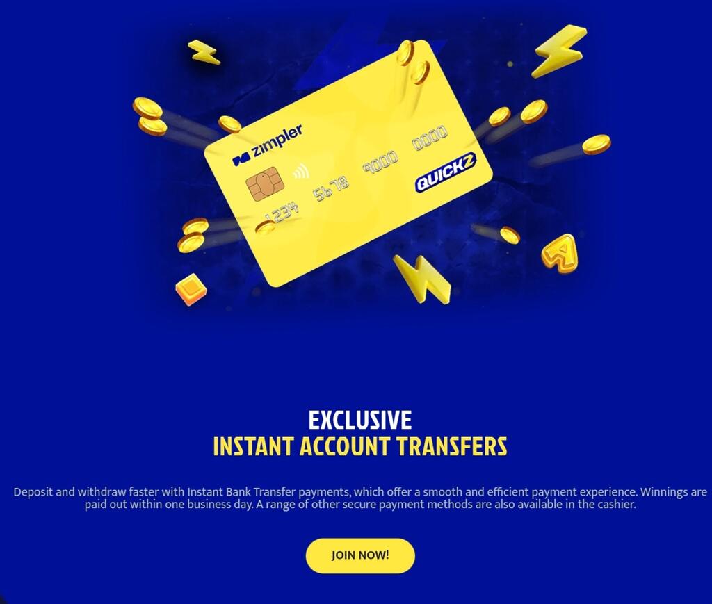 Zimpler deposits at Quickz