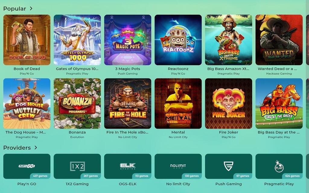 Games and slots at Urho