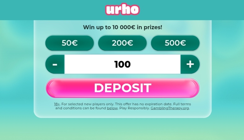 Urho casino deposit window