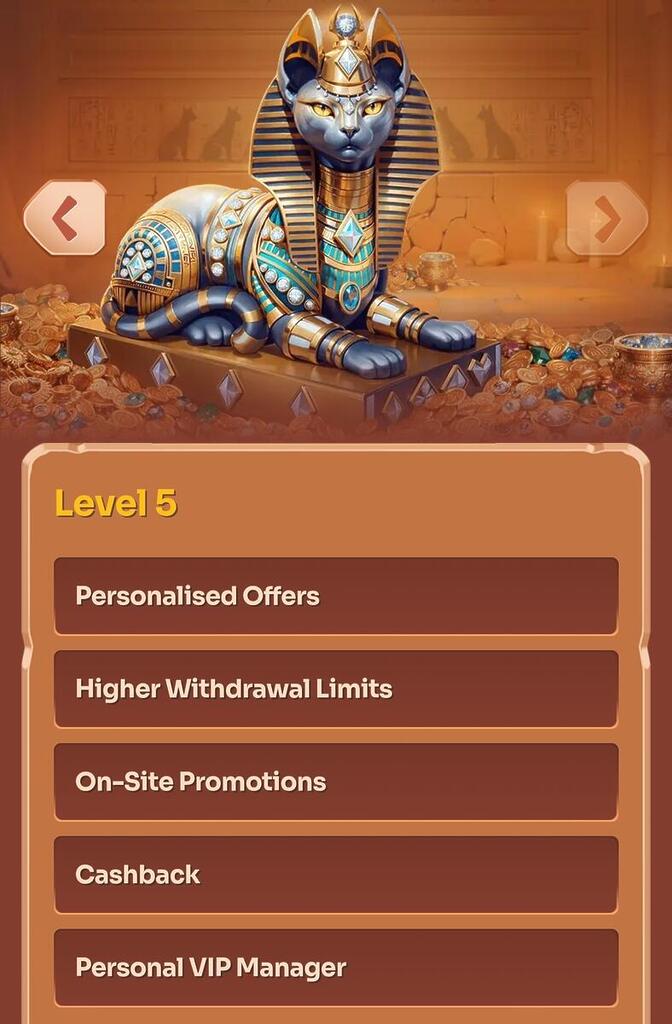 VIP benefits on level 5