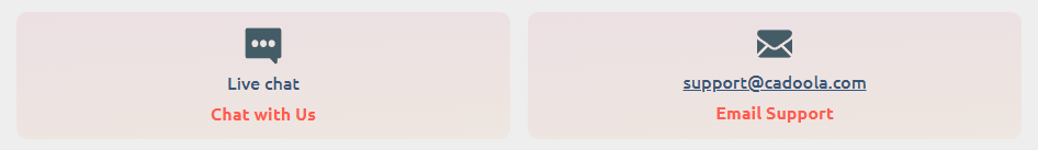 Customer support at Cadoola Casino