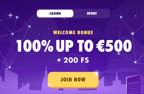 Polestar Casino Welcome Offer 100% non-sticky bonus up to 500€