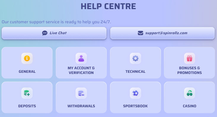 Spinrollz Customer Service
