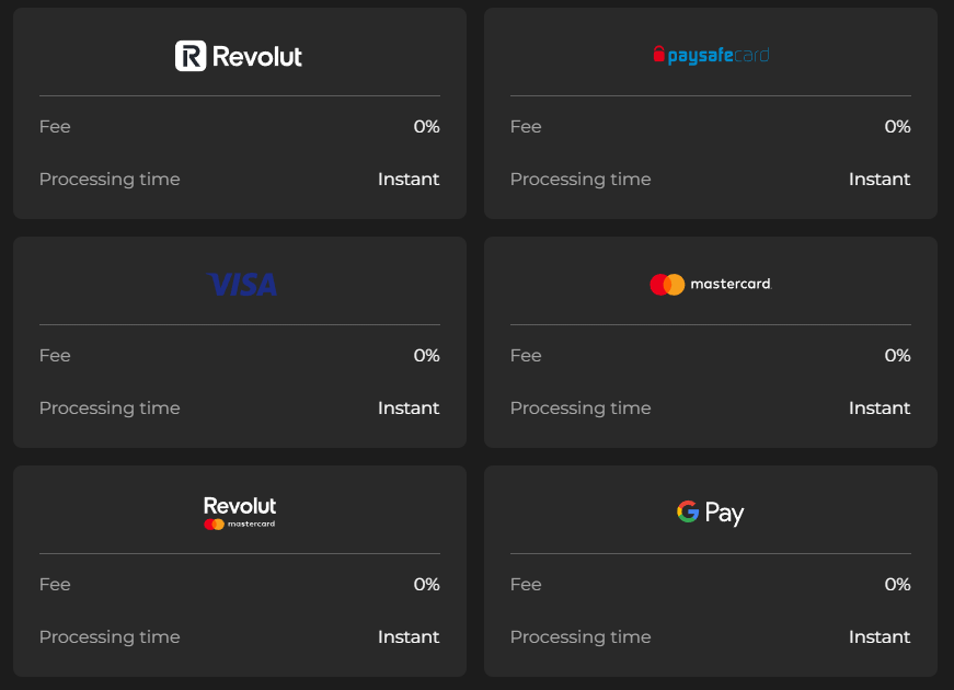 payment methods at Betovo Casino