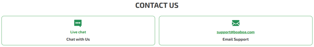 Customer support at BoaBoa