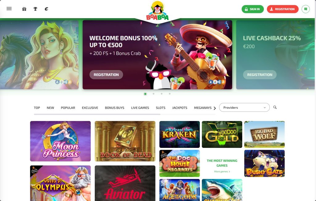 Boa Boa Casino Home Page