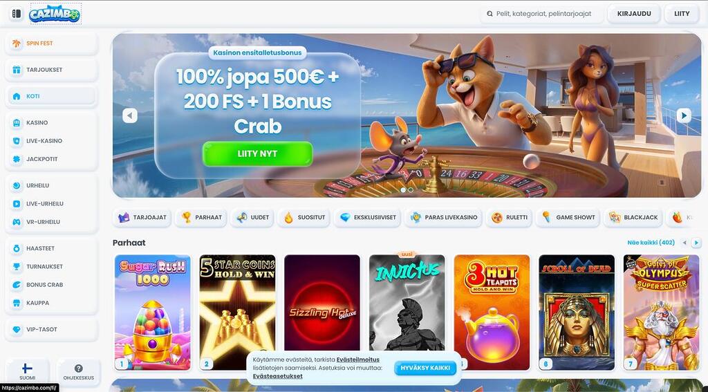 cazimbo kasino casino etusive main page