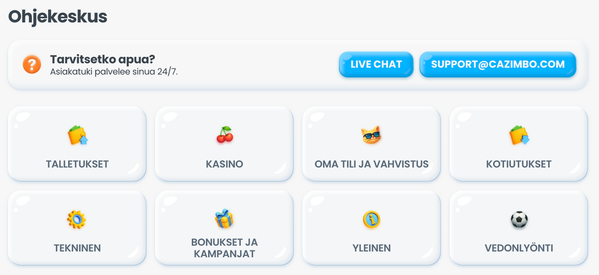 cazimbo ohjekekus aspa help