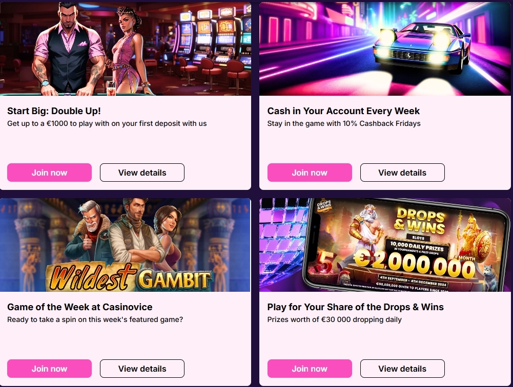 Casino Vice promotions