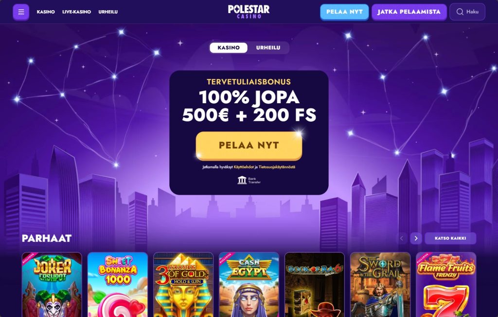 Polestar Kasino Home Page