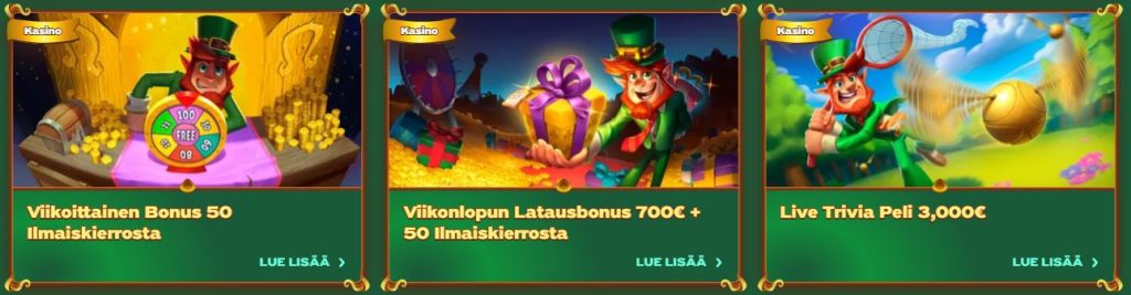 Bonukset ja Kampanjat Green Luck Kasinolla
