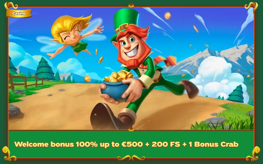 Green Luck Casino welcome bonus 100% Non-sticky bonus up to 500€ + 200 free spins