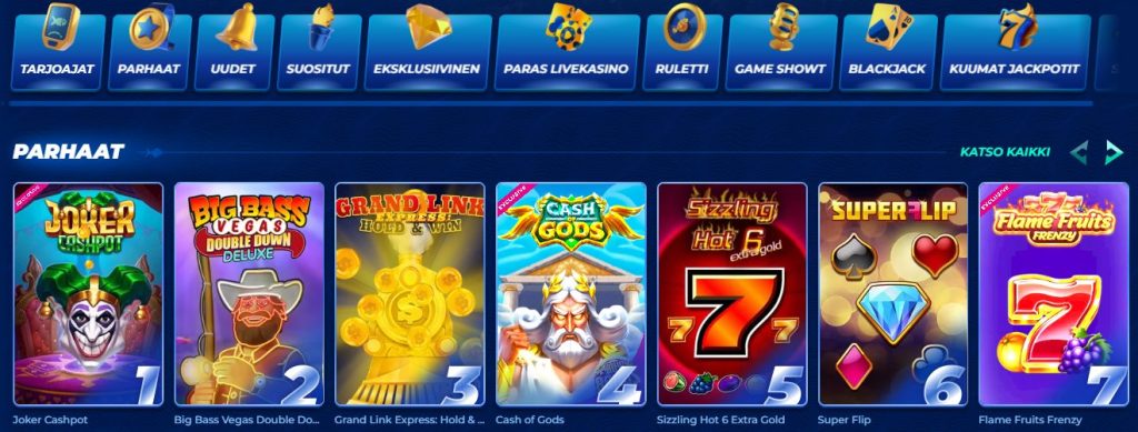 Pelivalikoima BassBet Kasinolla