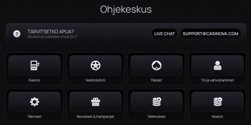 Casinova Asiakaspalvelu