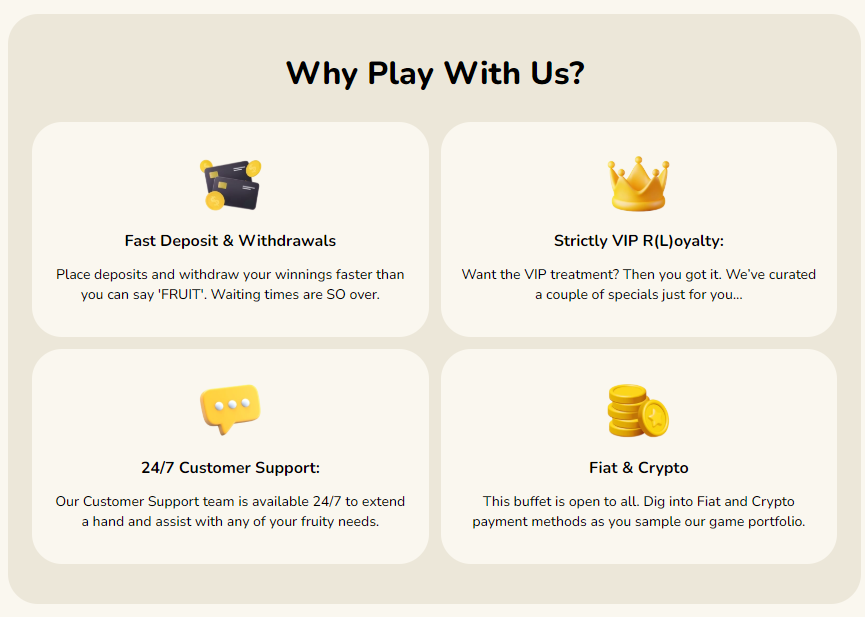 Why play with us
