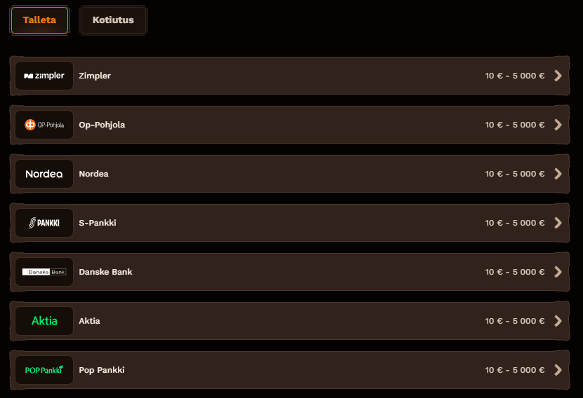 payment methods at fat pirate 