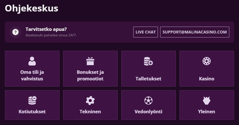 Asiakastuki Malinalla