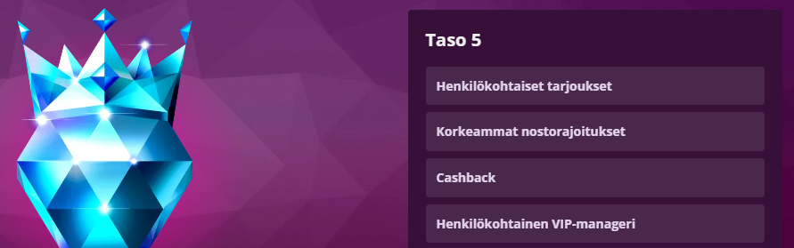 VIP ja uskollisuusohjelma Malina Kasinolla