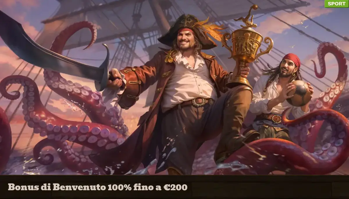 Bonus Sport di Benvenuto su Fat Pirate Casino: ottieni il 100% fino a 200€