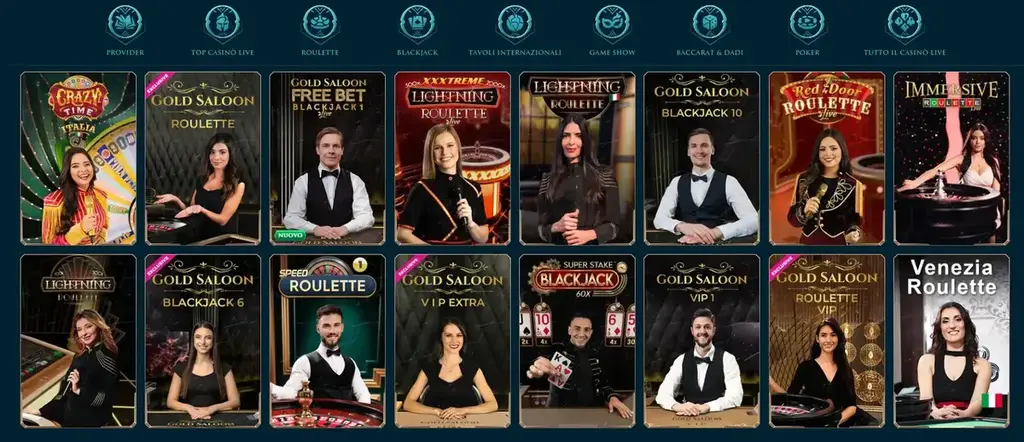 Casinò Live Slotuna: Tavoli in Italiano e Game Show