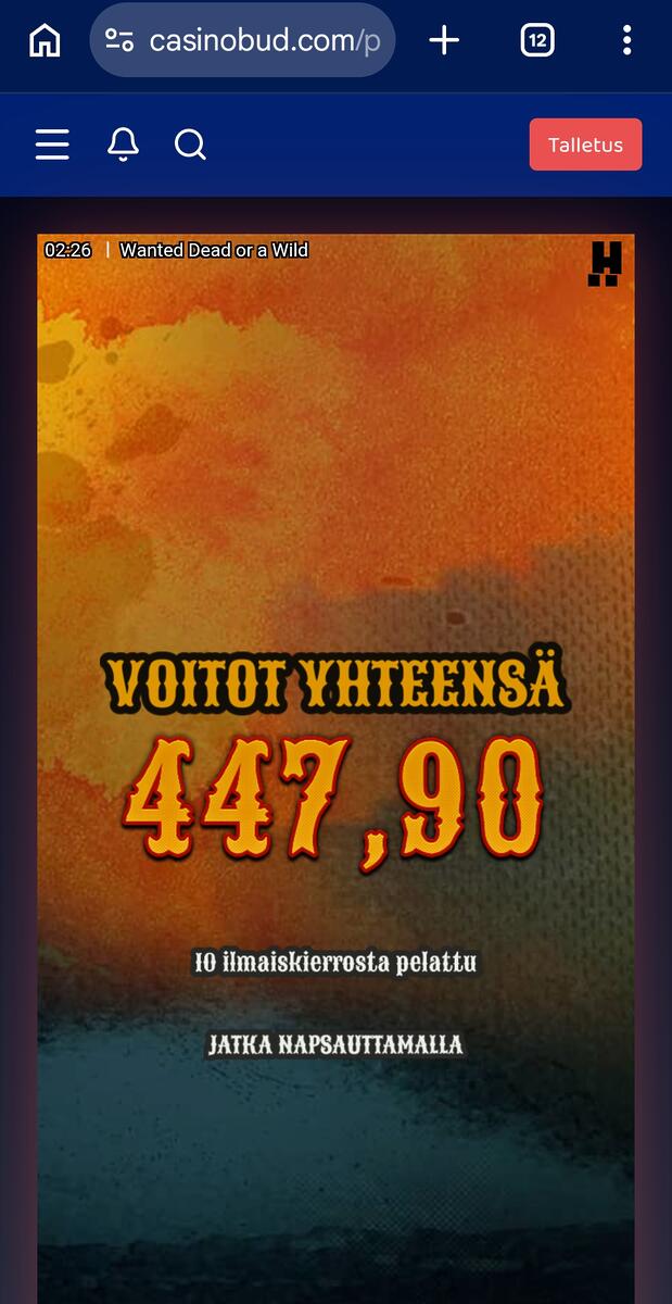 Wanted Dead or a Wild – Wildz (447.9 EUR / 0.2 bet) | samasuunta