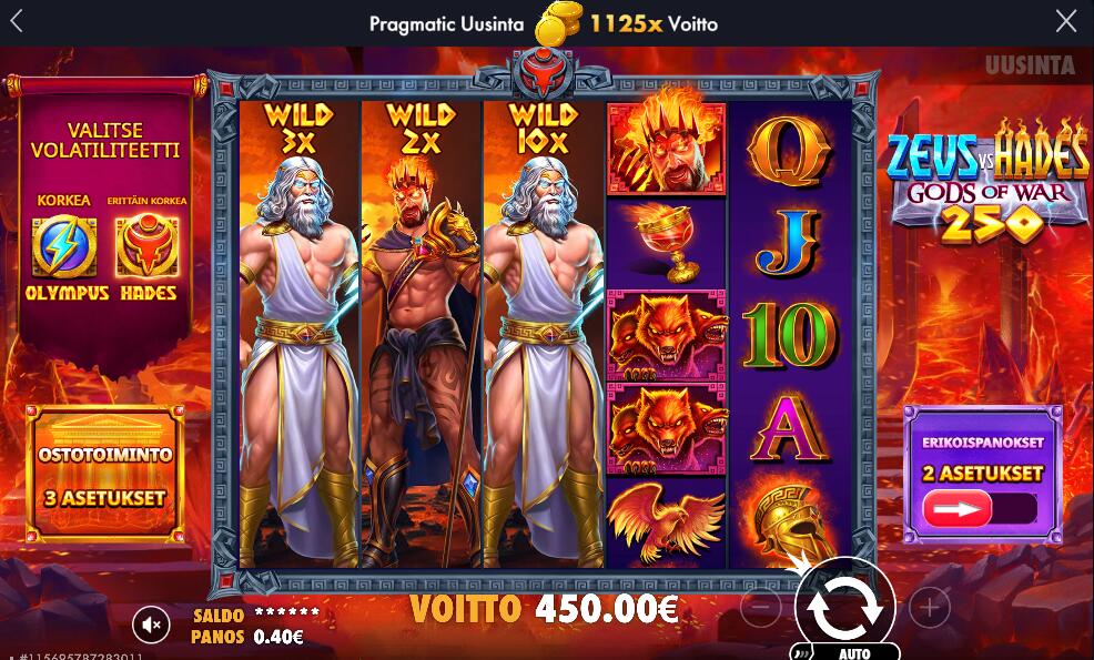 Zeus vs Hades – Caxino (450 EUR / 0.2 bet) | haverine