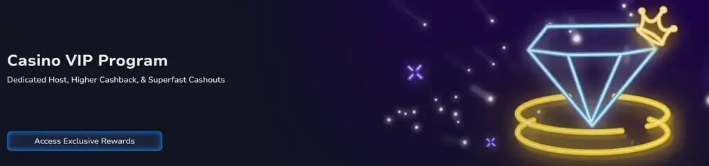 7Bit Casino VIP program page showing exclusive rewards and high cashback benefits