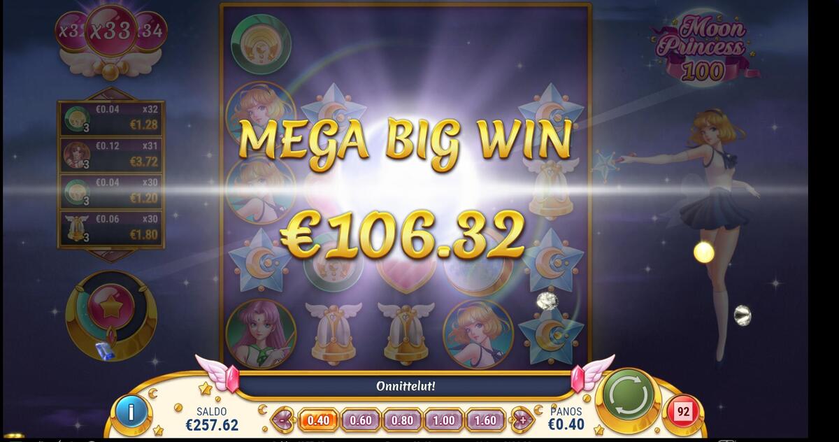 Moon princess 100 – Wonaco (106.3 EUR / 0.4 bet) | Jullikka
