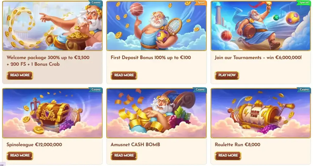 Bethall Casino promotions page with bonuses and tournament offers