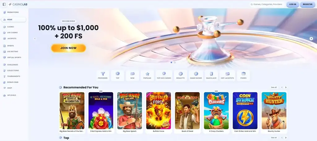 Casino Lab Home Page