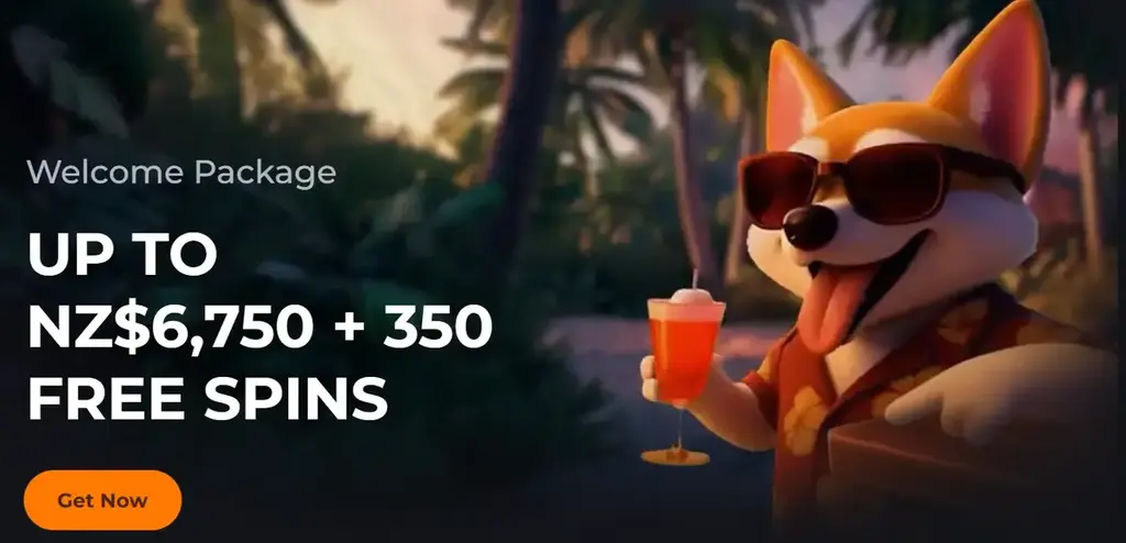 Corgibet Casino New Zealand welcome bonus with up to NZ$6,750 and 350 free spins