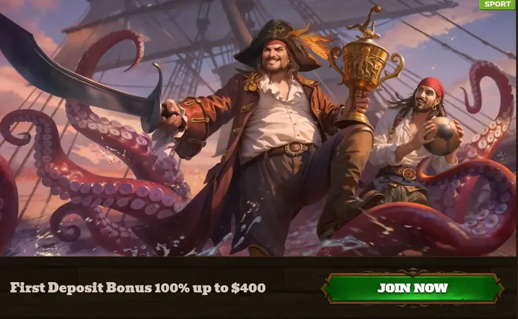 Fat Pirate Sports welcome offer 100 % up to  $400