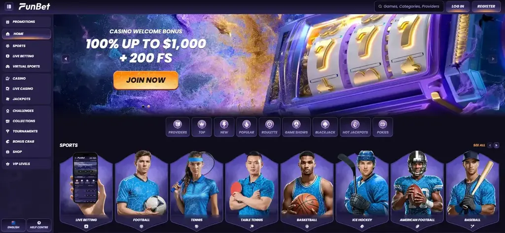 Funbet Casino New Zealand Home Page