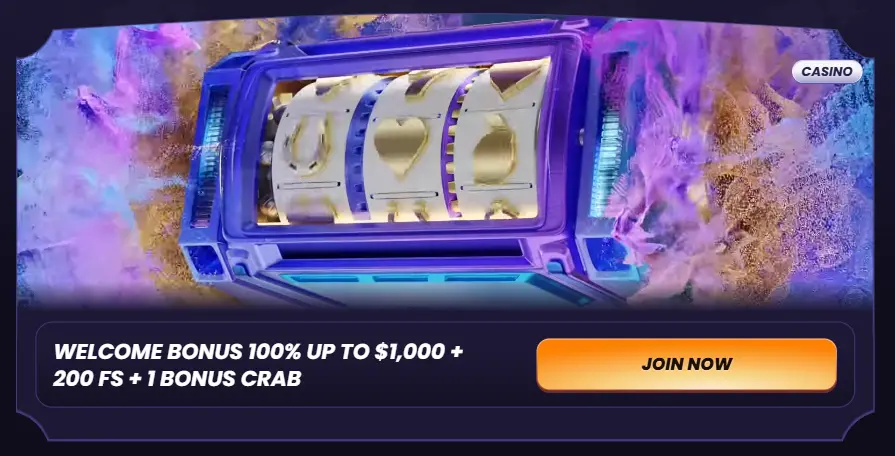 Funbet New Zealand Casino Welcome Offer 100% up to $1000 + 200 Free Spins + Bonus Crab