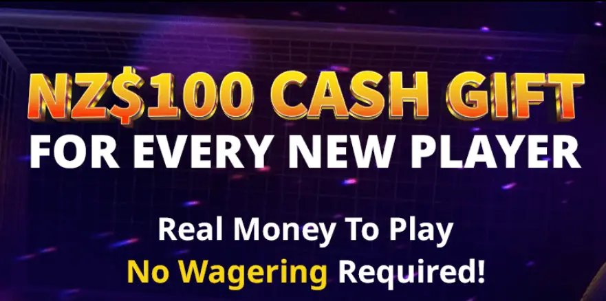 Goldenbet Casino NZ$100 cash gift welcome bonus banner for new players