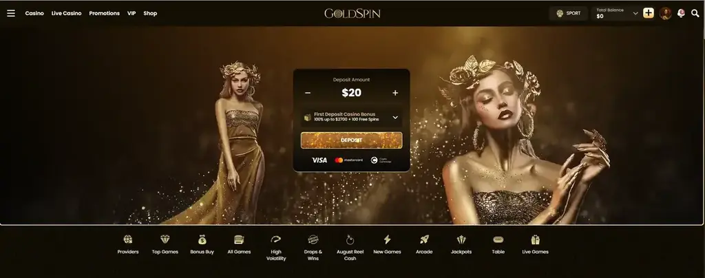 Goldspin home page