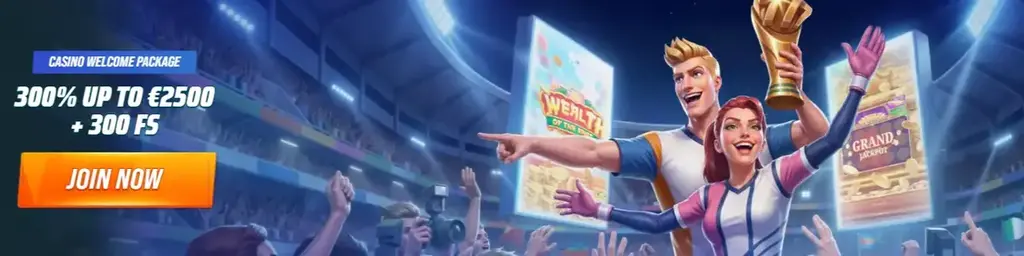 Golisimo Casino welcome package 300 percent up to €2500 plus 300 free spins