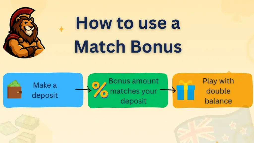How to use a match bonus at online casinos: deposit, get bonus match, and play with double balance
