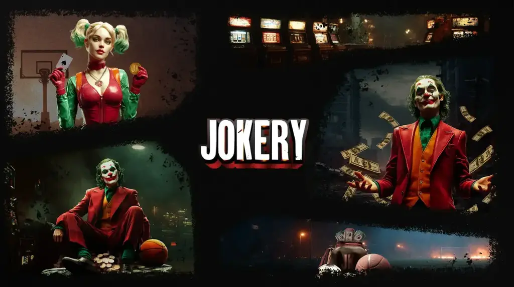 Jokery Casino homepage with Joker-themed design and gaming atmosphere