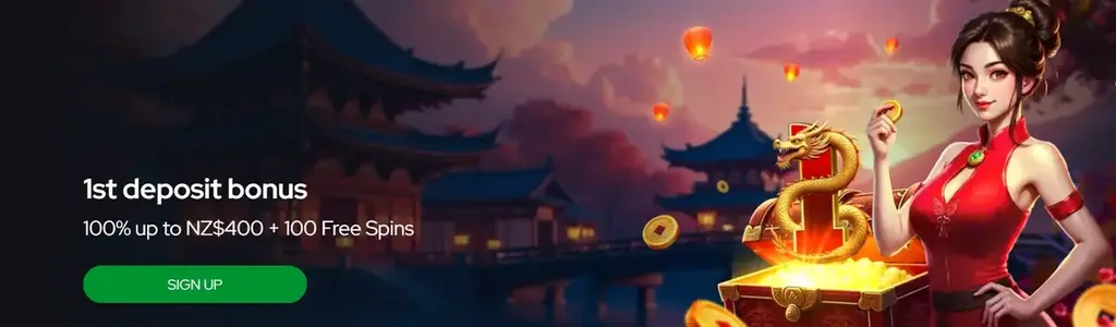 Katsubet Casino welcome bonus 100% up to NZ$400 plus free spins