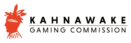 Logo of the Kahnawake Gaming Commission dark