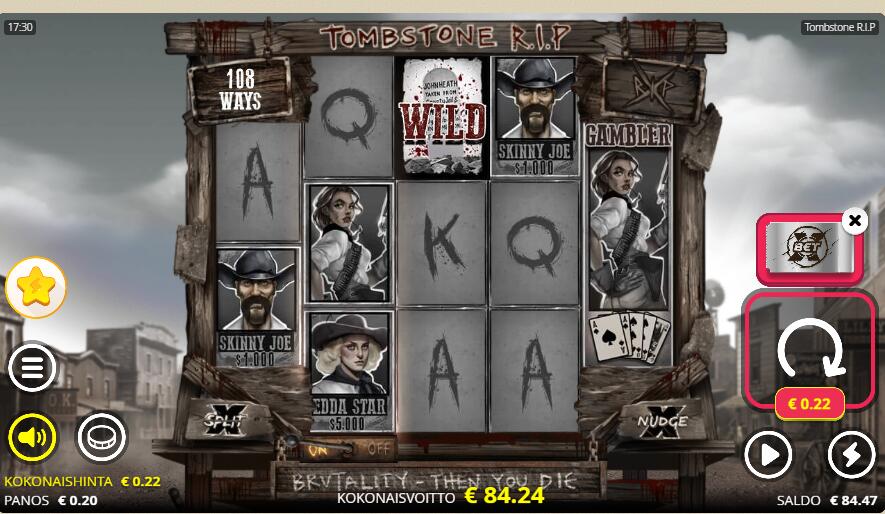 Tomb Stone R.I.P – Unibet (84.2 EUR / 0.20 bet) | Ihalaiska