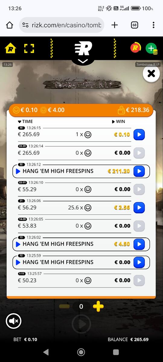 Tomb Stone R.I.P – Wildz (211 EUR / 0.10 bet) | Millah