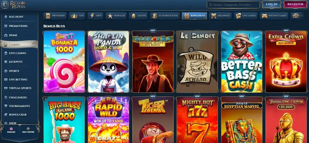 Rich Royal Casino slots bonus buy games pragmatic play novomatic