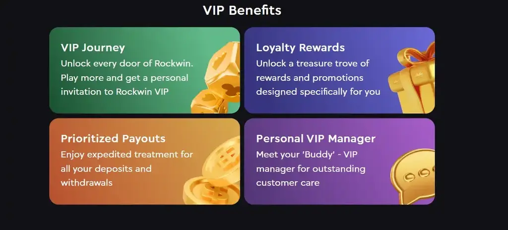 Rockwin VIP Benefits, Loyalty Rewards, Faster Payouts and Personal Manager