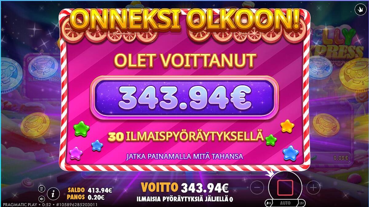 Jelly Express – Wildz (343.9 EUR / 0.2 bet) | samasuunta