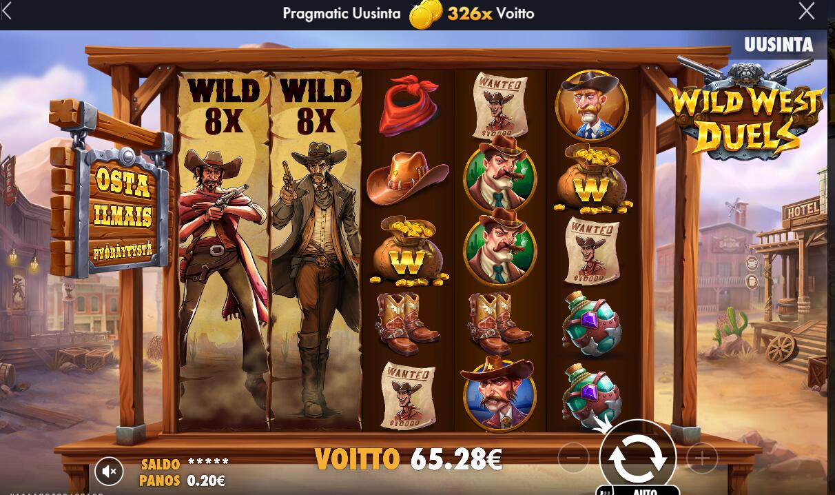 Wild West Duels – ReSpin (65.2 EUR / 0.20 bet) | Ihalaiska
